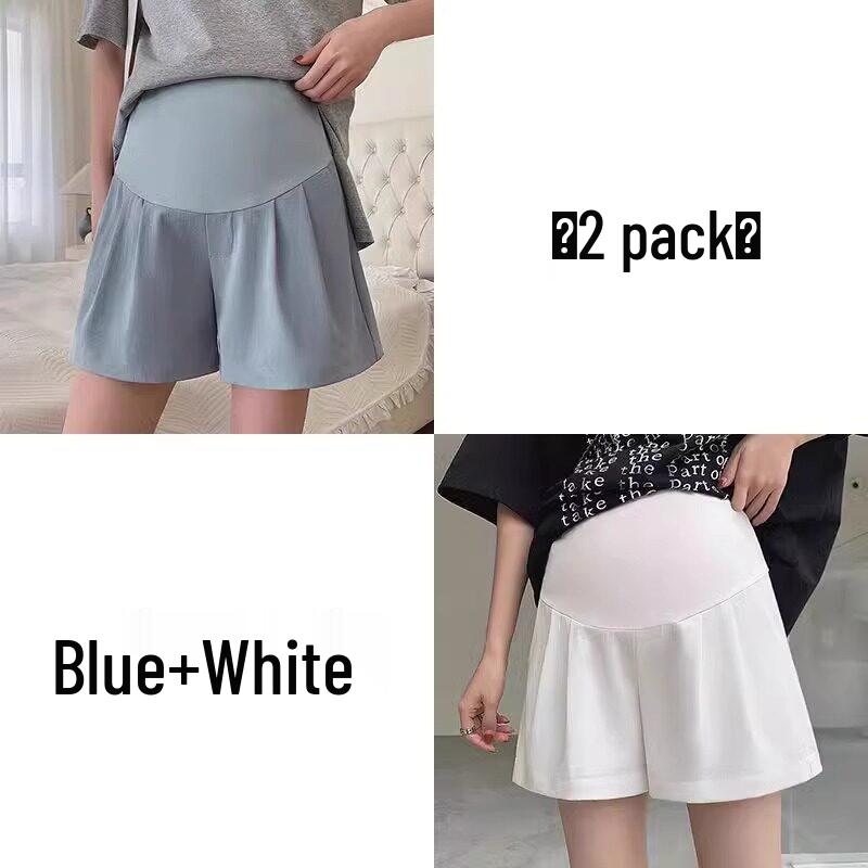 2026 Summer Maternity Wide-Leg Shorts - Lightweight Casual Wear for Petite Women