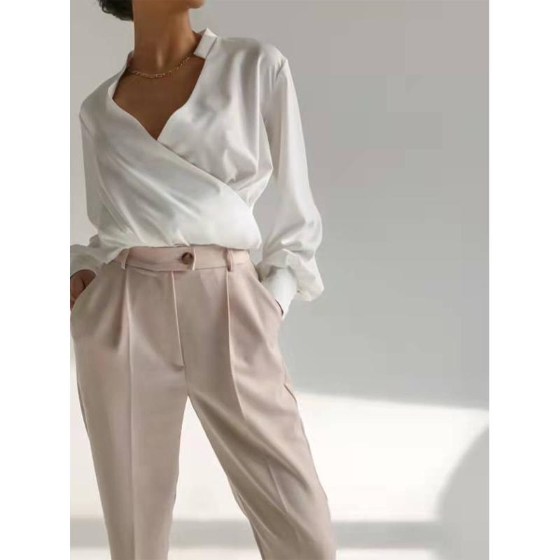 Blusas mujer de moda 2022 літо Топ жіночі жіночі сорочки Жіноча зелена біла сорочка Блузки топи Довгий рукав Шикарна жіноча блузка