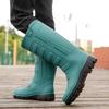 Men's Waterproof Non-Slip High-Top Rubber Rain Boots for Fishing and Car Wash