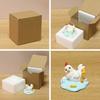 Funny Resin Slipping Chicken Figure Phone Stand Desk Decors Humorous Ornament Gift for Friend Family Birthday Holiday
