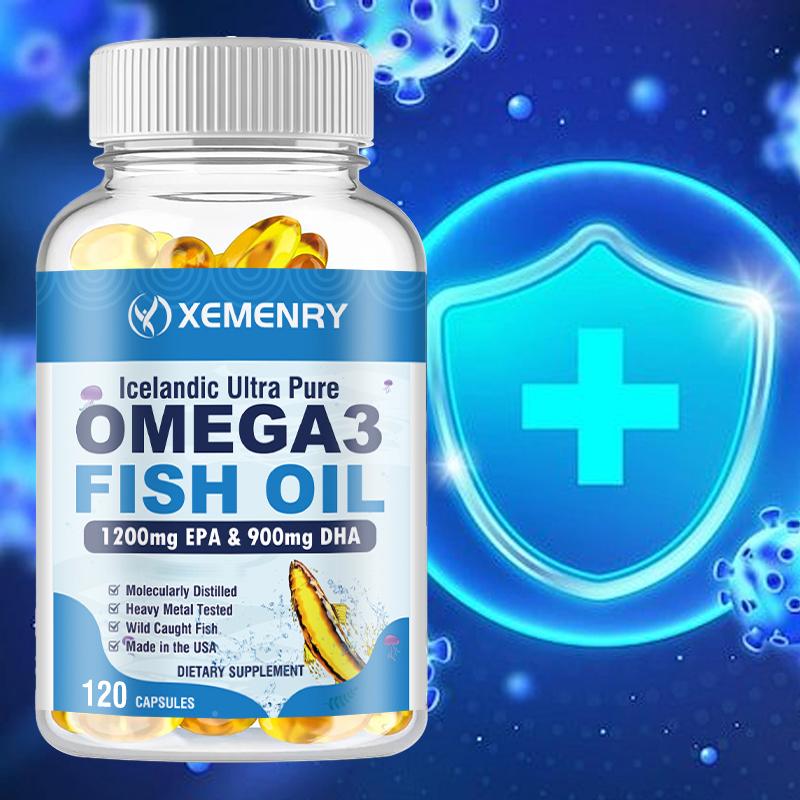 Omega 3 Fish Oil 4500mg - EPA, DHA - Heart, Brain, Skin & Joint Health