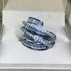 High Quality Interwoven Geometric White Zircon Ring 925 Silver For Ladies Men Wedding Party Engagement Jewelry Gift