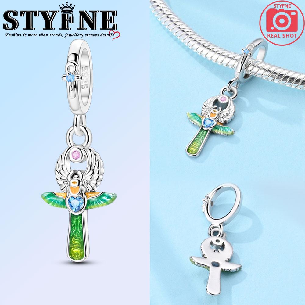 Classic Copper Holy Angel Cross Charms Beads Pendants For Women Fit Original Bracelets Diy Jewelry Gift