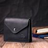 Stylish Wallet with a Coin Holder Inside Made of Genuine Leather GRANDE PELLE Wallet 16802 Black