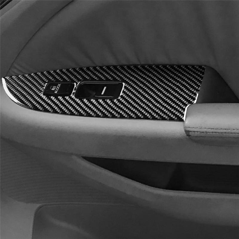 For Honda Odyssey RL3 2005-2010 Carbon Fiber Window Lift Switch Control Panel Frame Cover Trim LHD Accessories