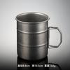 304 nerezová ocel kreativní modelování ústní hrnek ve tvaru olejového sudu venkovní kempingový pohár na vodu skládací rukojeť retro imitace titanu jídlo