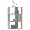 Corner Bookshelf 3 Shelves Grey Sonoma 50 X 50 X 102 Cm Particleboard