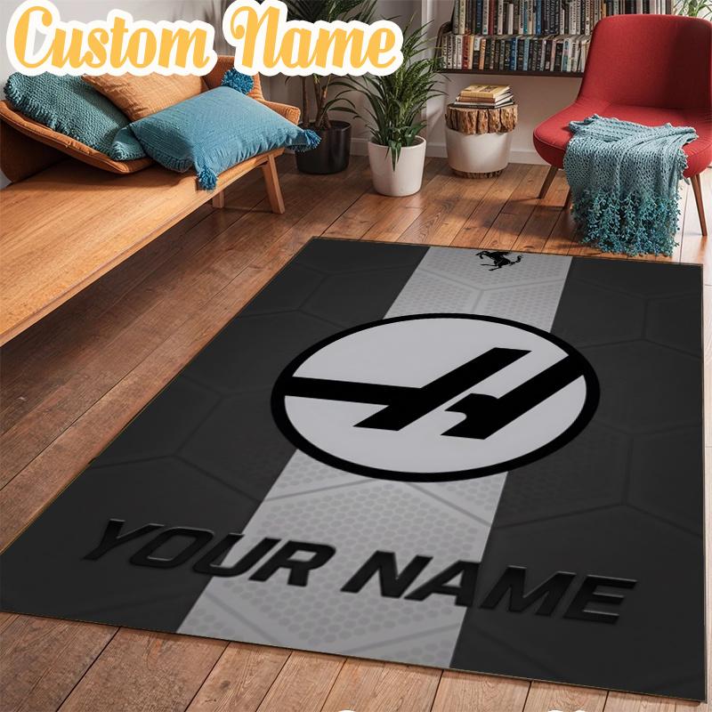 Custom Name Ha-as F1 Team Rug Office Rug, Indoor Rug, Chair Rug, Living Rooms, Doormat Game Rug Home Decor Birthday Christmas Gifts