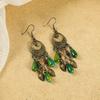 Bohemian Beaded Tassel Earrings - Retro Ethnic Floral Style for Women