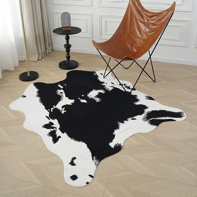 Plüschteppich für Wohnzimmer, Heimgebrauch, Nachttisch, Cartoon-Decke, Ausstellungsstück, Kuhfellmuster, Erkerteppich
