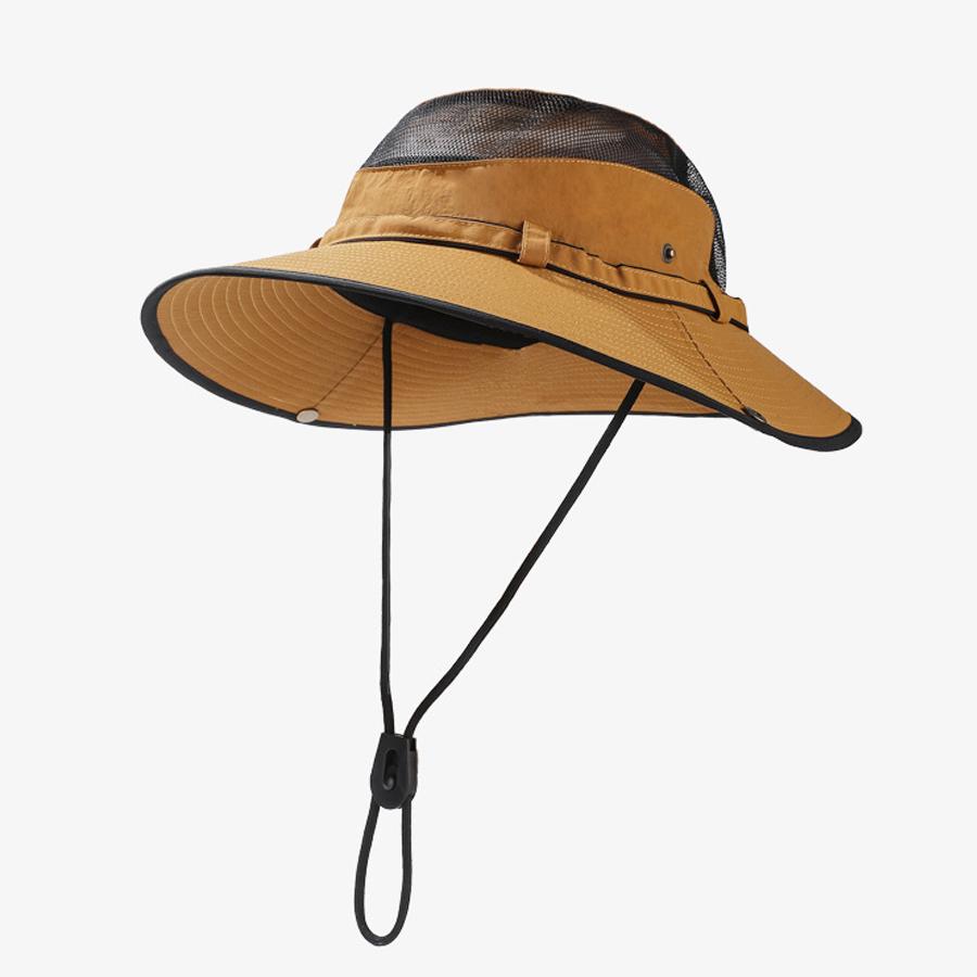 Chapéu de sol ao ar livre de secagem rápida à prova d'água Chapéu de montanhismo anti-ultravioleta masculino Chapéu de pescador com protetor solar feminino