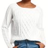 Autumn and Winter Women's Twist Knit Pullover Sweater