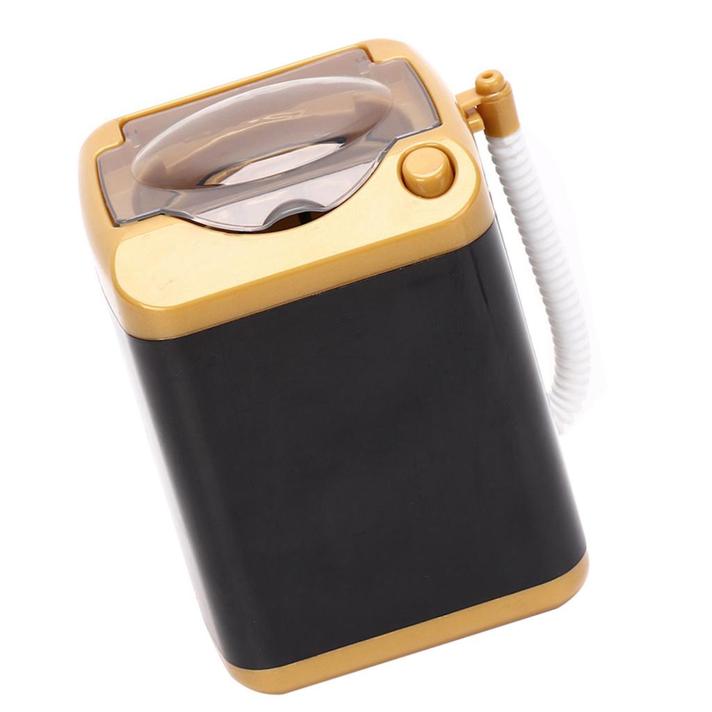 Electric Mini Washing Machine Cosmetic Tool Cleansing Machine Children Toy Gift (Gold)