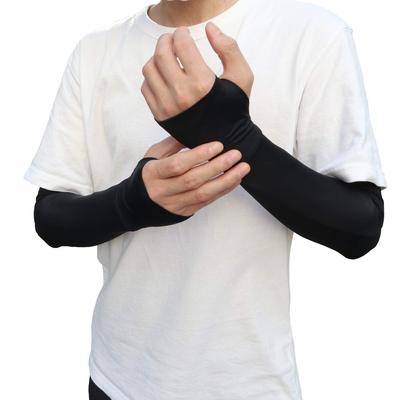 BODYRAISER Arm Solid UV Set für Beiden Sonnenschutz UV für Männer und Größe Schwarz Überzüge, Farbe, Fingerlos, Feuchtigkeitsableitend, Schnelltrocknend, Kühlend,
