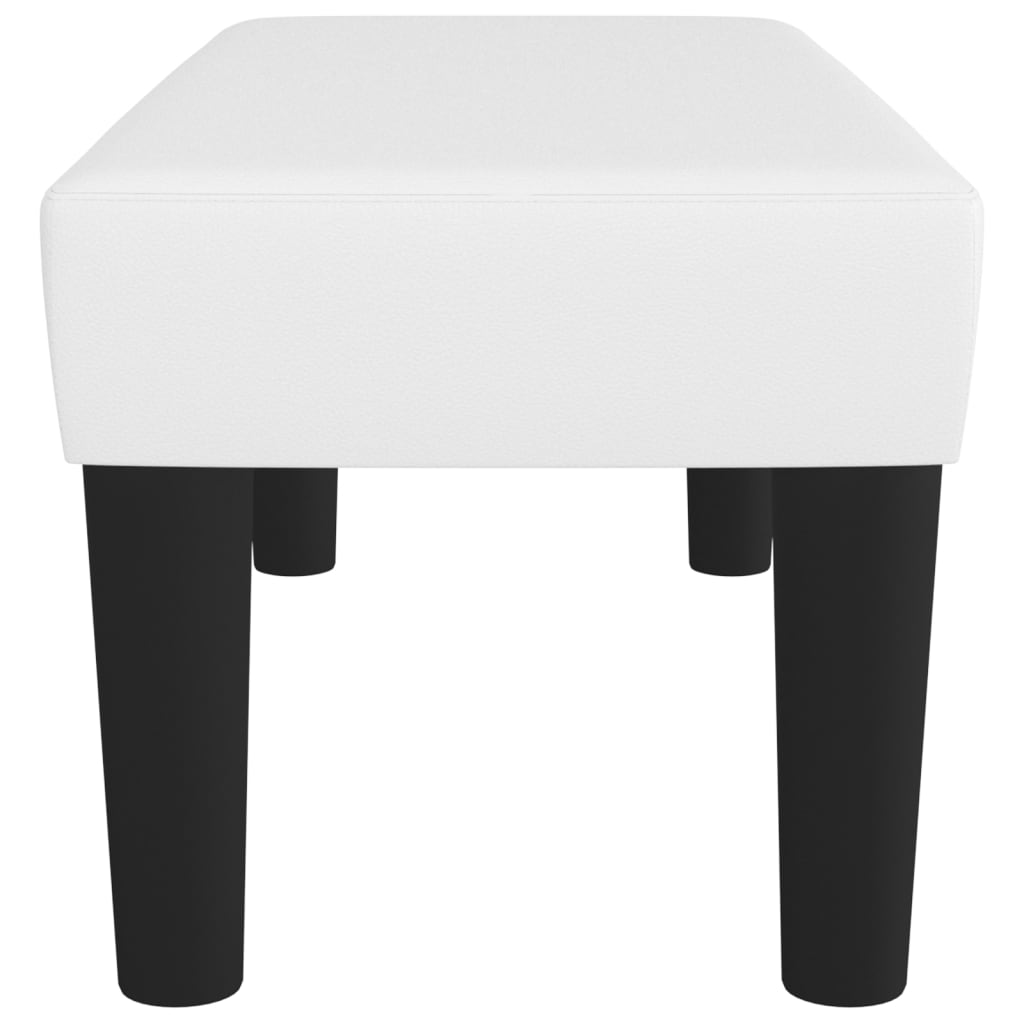 White Bench 70 X 30 X 30 Cm Faux Leather