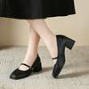 Vintage Klobige Damen Mary Jane Schuhe Damen Prägnante Slip-On Kleiderpumps Frühling Herbst Loafer Damen Leder Lolita Schuhe