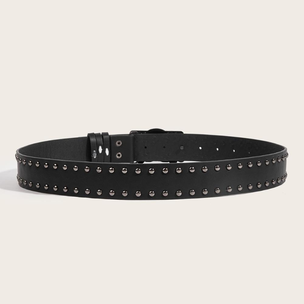 Casual Skull Belt Versatile Gothic Leather Belt Fashion Rivet Belts  Unisex