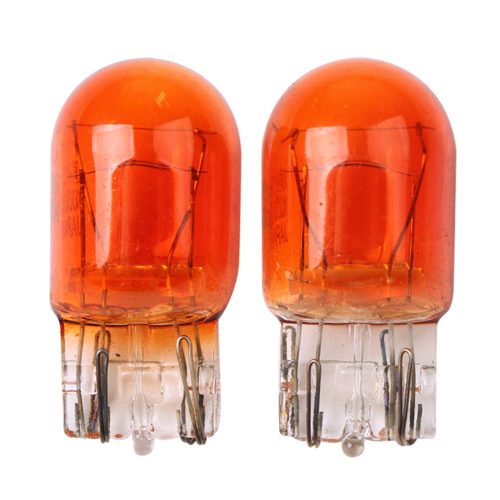 2Pcs T20 Halogen Lamp Glass Daytime Running Light Turn Signal Light Stop Brake Tail Lamp Bulbs 7443 W21/5W Bulbs 7