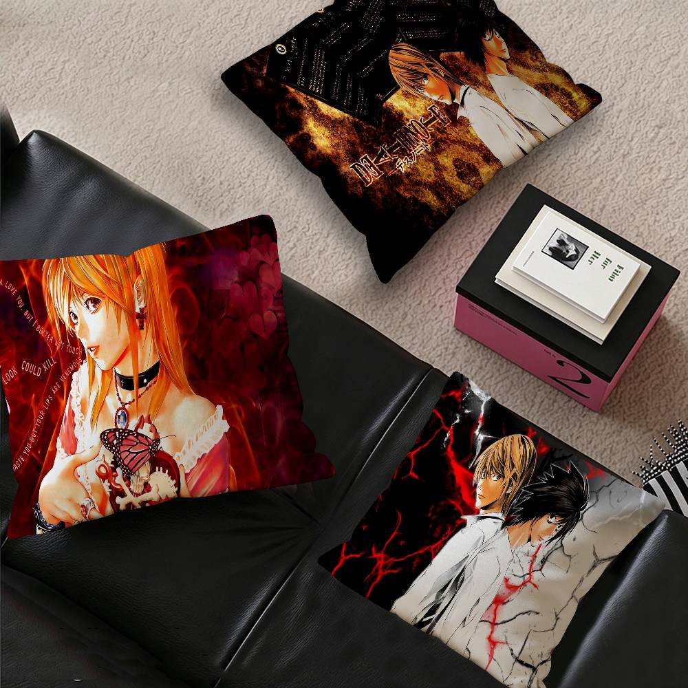 D-Death Note Personalized Pillow Cover Kids Bedroom Wild Party Decor Pillowcase kid Birthday shower Gift
