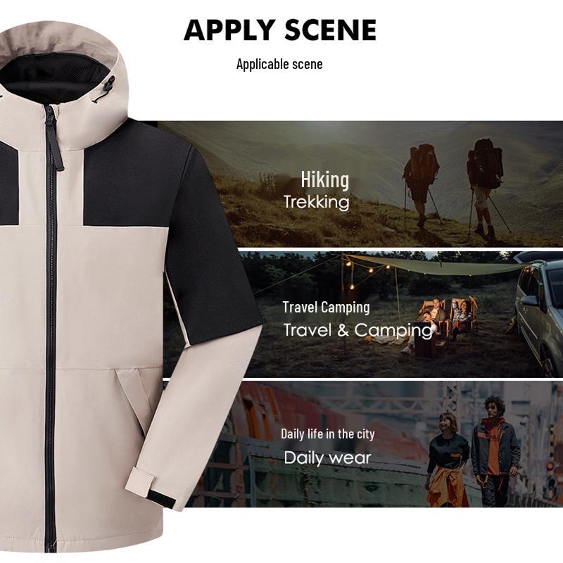 Customized Waterproof Windproof Unisex Mountaineering Jacket - Outdoor Workwear Windbreaker Outerwear