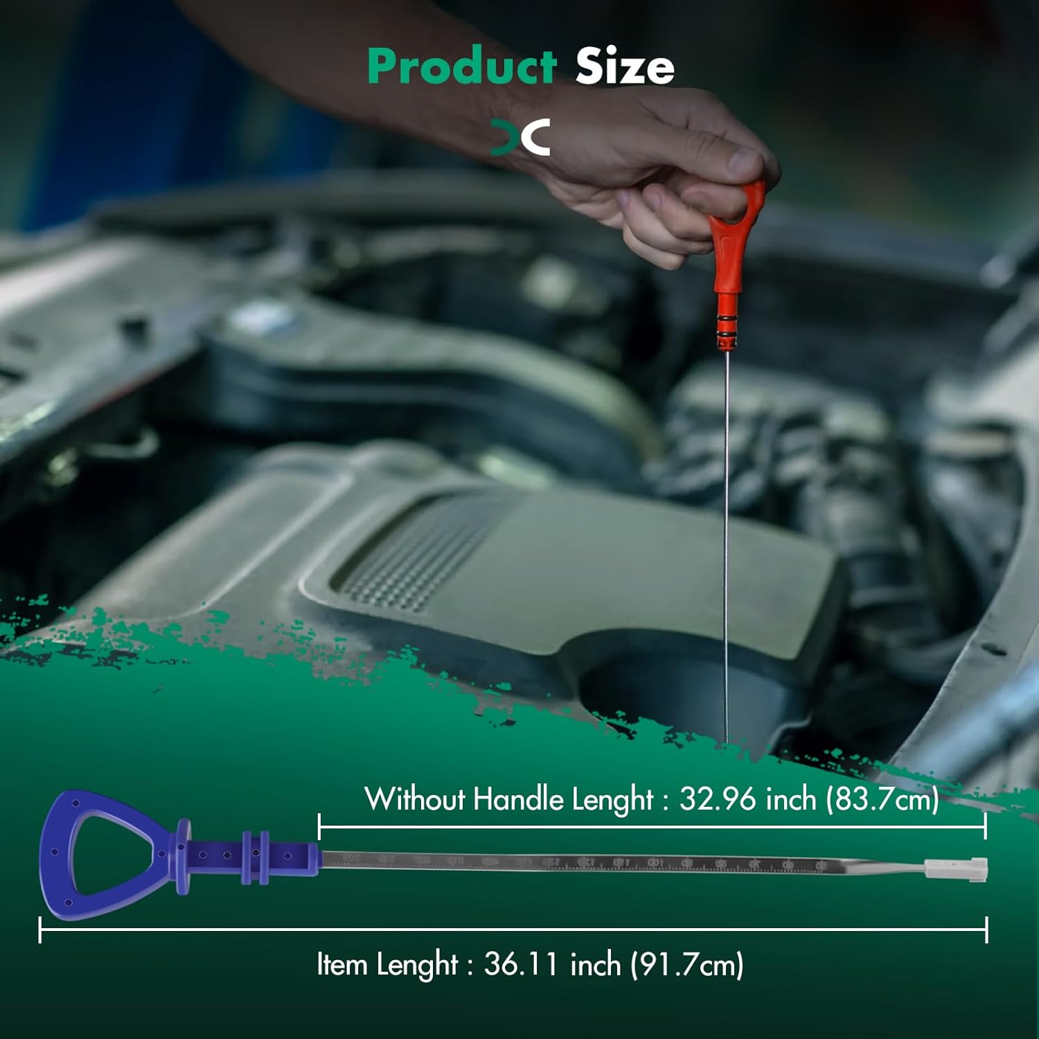 SCITOO 36.46  Oil Dipstick Engine Dipstick Fits for Mercedes-Benz C230 C240 C32 C320 C55 CL55 CLK320 CLK500 CLK55 CLS500 CLS55 E320 E500 E55 ML500