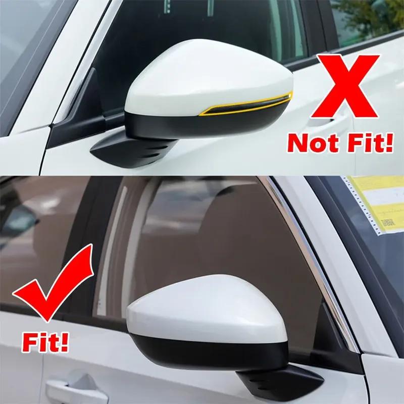 For Honda Civic   2024 Car Sticker Rearview Side Mirror Cover Wing Cap Exterior Door Rear View Case Trim Carbon ABS