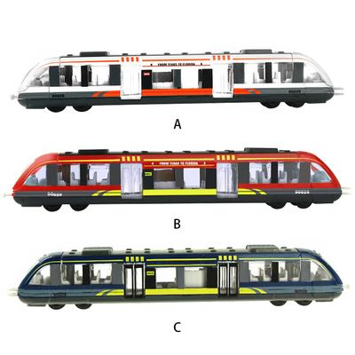 Train Toy Mini Simulation Metro Model Inertia Sliding Alloy Plastic Vehicle Children Toy  Blue
