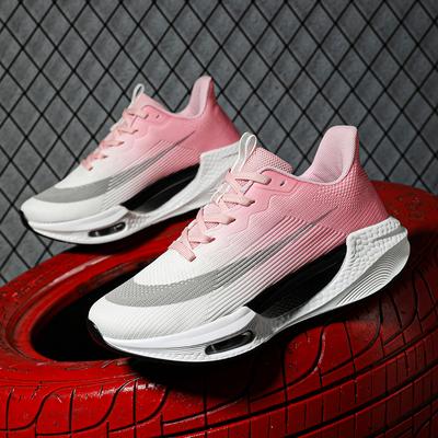 Couple Running Shoes Outdoor Marathon Soft Sole Lightweight Jogging Sports Shoes 2025 New Comfortable Lace-up Sneakers Man