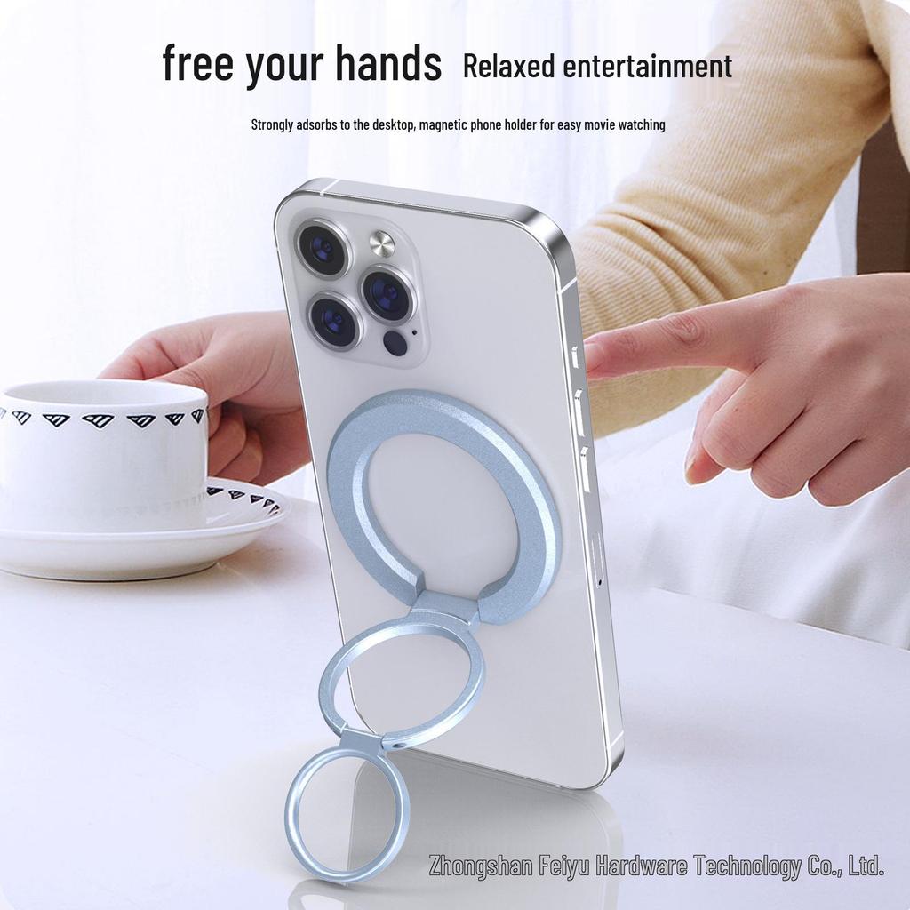 Dual-Sided MagSafe Magnetic Phone Stand with Ultra-Thin, Strong Magnet and 360° Rotation
