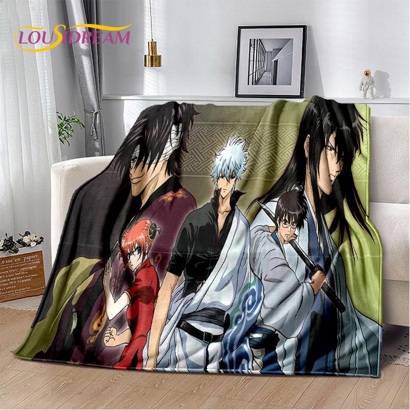 Gintoki Kagura Gintama Anime Soft Plush Blanket,Flannel Blanket Throw Blanket for Living Room Bedroom Bed Sofa Picnic Cover Kids