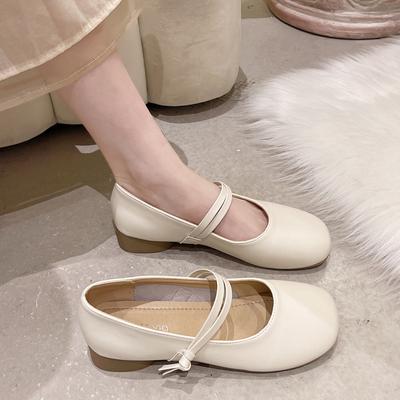 Sapatos Mary Jane de bico redondo e salto baixo para mulher verão 2025 novo versão coreana sapatos Doudou sapato único feminino fabricante