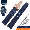 Nylon Canvas Watch Strap for IWC Pilots Portugal Portofino Fabric Cowhide Bottom Watch Chain Men Women Watchband 20mm 21mm 22mm