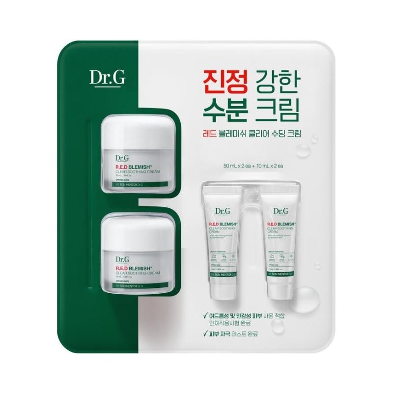 

[Dr.G] Red Blemish Clear Soothing Cream 120ml (50ml x 2ea + 10ml x 2ea)