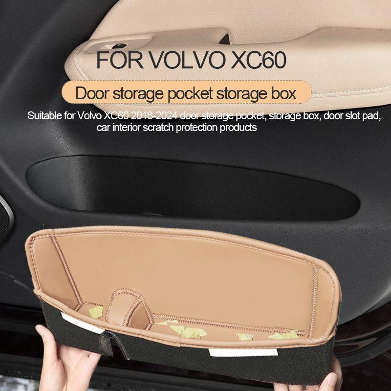 For Volvo Xc60 Door Storage Pocket Door Slot Pad Bin Bag Interior Accessories Auto Supplies 2018-2024