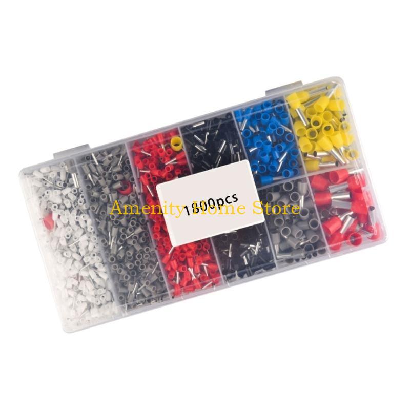 F26C Ferrules Terminals Set Insulated Ferrule Crimps Pin Twin Ferrule Connectors