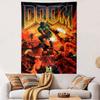 Tapisserie Doom à suspendre au mur, Art d'affiche du jeu FPS classique, Décoration murale pour gamer pour chambre à coucher, salon, dortoir