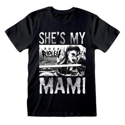WWE Unisex Adult Rhea Ripley SheÂ´s My Mami T-Shirt