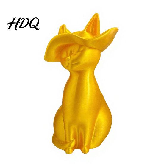 Durable Cat Decoration 3D Printed Figurine Minimalist Modern Elegant Sculpture Retro Style
