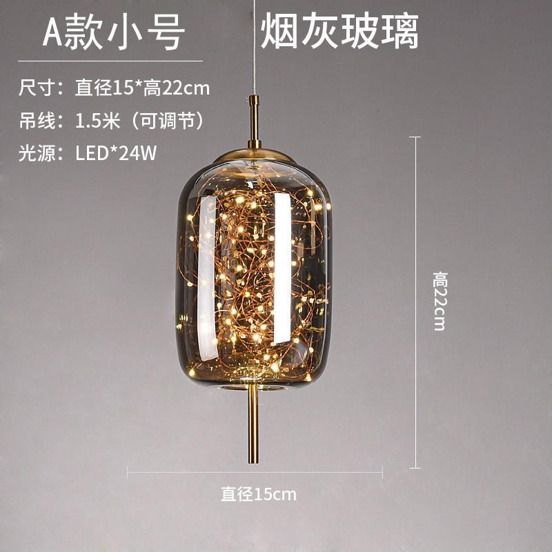 Light Luxury Glass Lamp 3-head Dining Room Chandelier Antique Brass Lamp Bar Lamp Tea Room Small Chandelier Cafe Chandelier