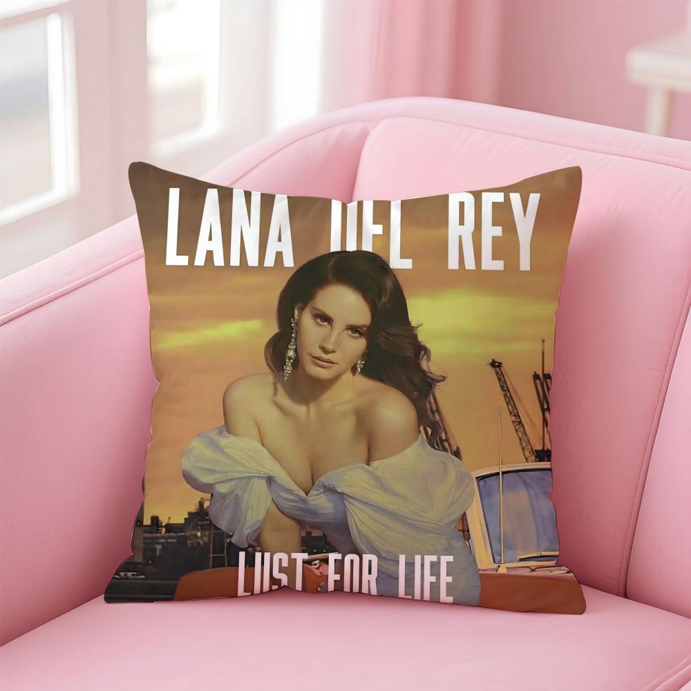 L-Lana Del Reys Kuddfodral Bekvämt Vändbart Kuddfodral Perfekt för Bil Soffa Sovrum & Mer