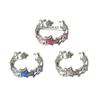 3Pcs Cute Star Wrap Finger Rings Adjustable Minimalist Dopamine Star Rings