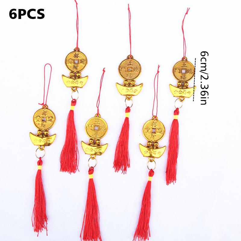 

6/10PCS Gold-Plated Design Gift of Blessing Lucky-Attracting Design Spring Festival Home Decor Scene Setting Various Styles