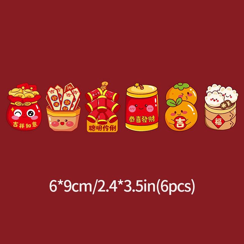 Chinese Latest Year Refrigerator Magnetic Sticker God Of Wealth Fridge Magnet Pendants  Horse Year Spring Festival Decoration
