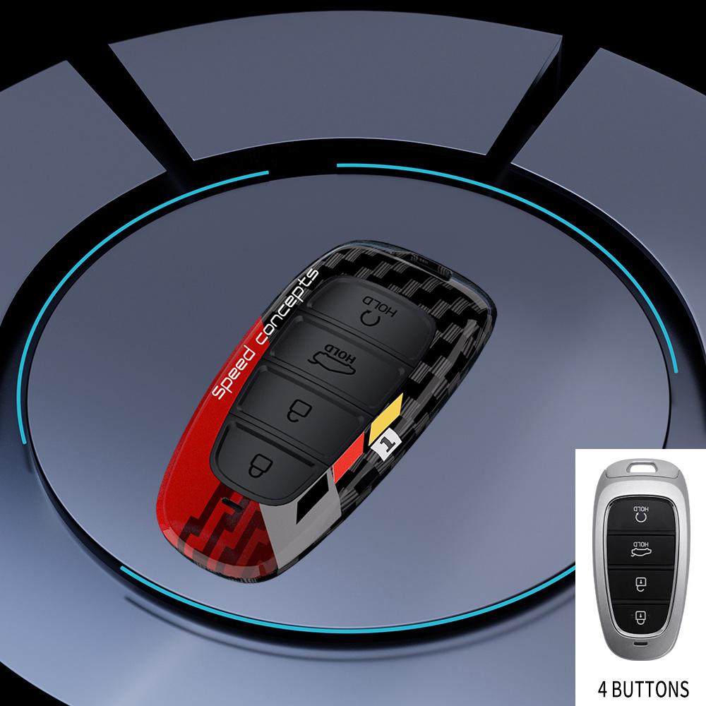 Graffiti Car Key Case Cover For Hyundai Solaris Sonata Hybrid Nexo Nx4 New Grand Santa Fe Tucson Accessories