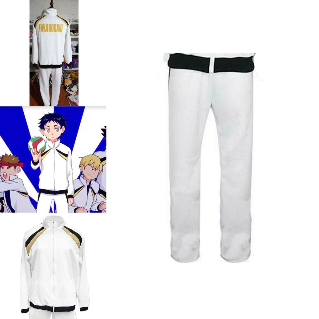 Unisex Haikyuu Fukurodani Academy Sports Jacket Pants Set For Everyday Wear