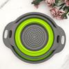 Round Collapsible Colander & Telescopic Fruit Basket with Handle - Vegetable Washing Gadget