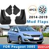 Mud Flaps Fit for Peugeot 308S 2014- 2015 2016 2017 2018 Mudguards Tire Fenders Splash Proof Accessories Wheel Guards 4ps