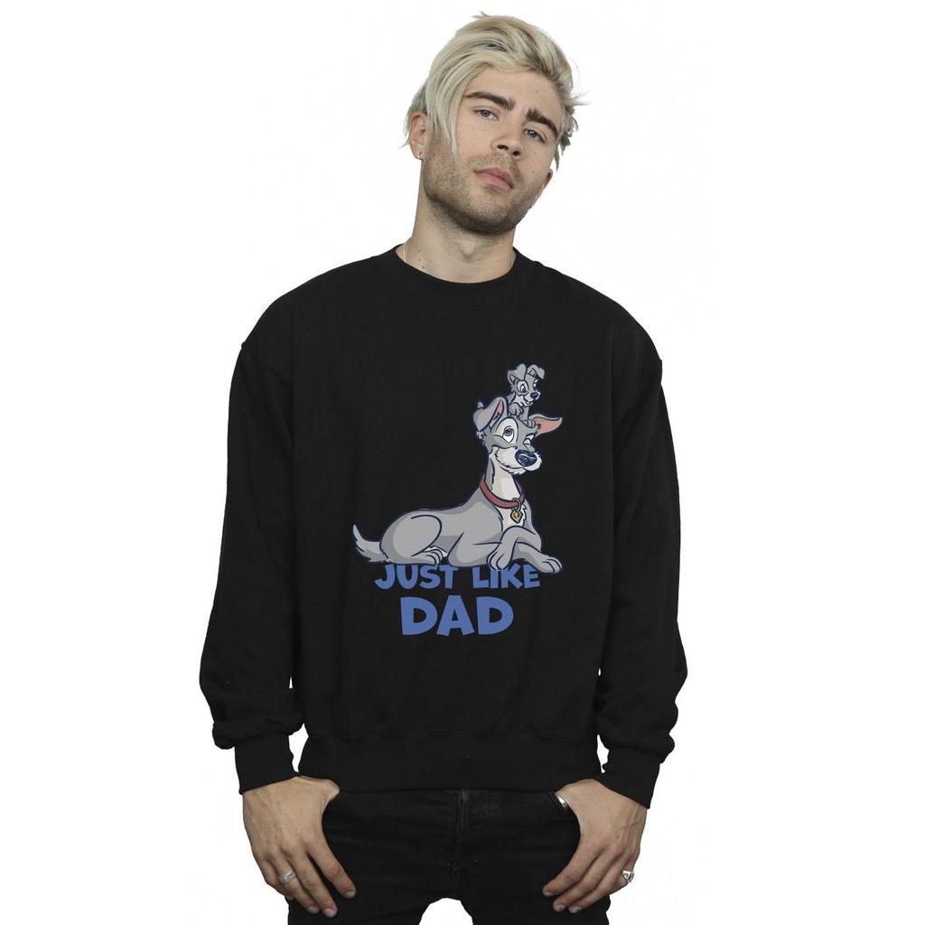 Disney Mens Lady And The Tramp Just Like Dad Sweatshirt
