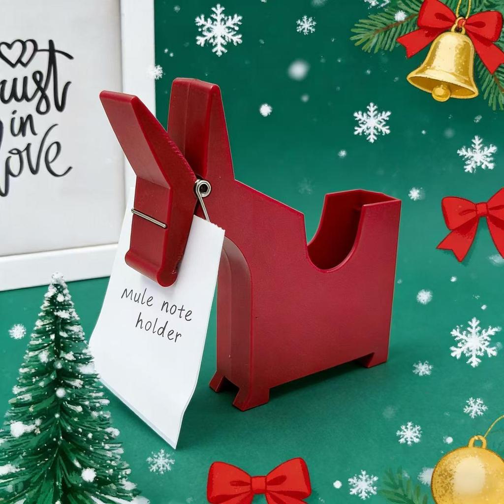 Cross-Border Sticky Note & Pen Holder - Desktop Mule Clip Office Decoration & Business Card Organizer