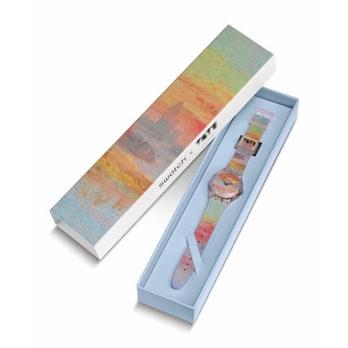 Swatch Turner's Scarlet Sunset Watch, Pink, SO28Z700